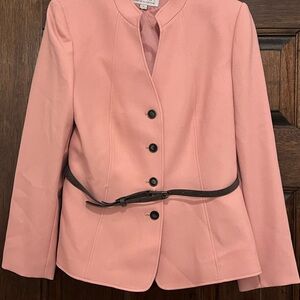 Tahari Pink Blazer with Black Belt
